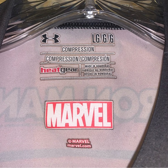 Under Armour Rare Marvel Iron-Man Stark Shirt Compression Red Mens Size Large - Picture 4 of 4